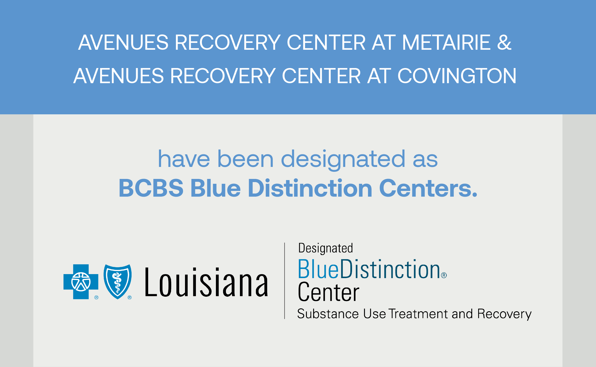 Two Avenues Facilities Receive BCBS Award Avenues Recovery Center